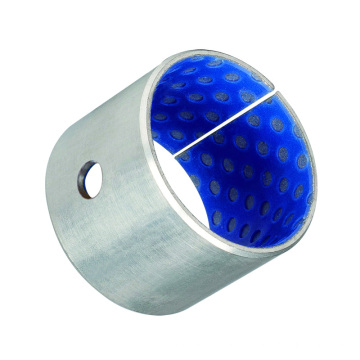 Bague de glissière matérielle en acier adaptée aux besoins du client de douille de bonne capacité de charge avec la couche bleue de POM à l&#39;intérieur